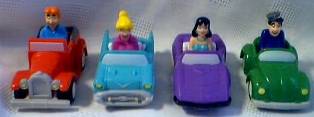 Archies Comics Collectibles - Archie, Jug Head, Betty, Veronica in Vehicles