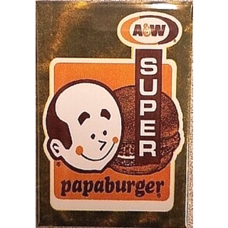 A & W Collectibles - Root Beer Advertising Super Papa Burger Metal Magnet