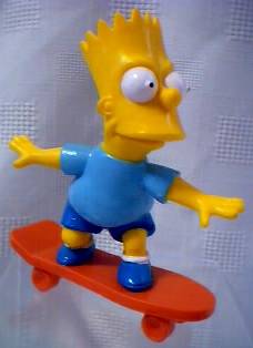 The Simpsons Collectibles - Bart Simpson PVC Skateboard Figure