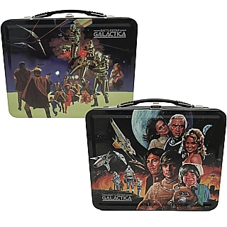 Sci-Fi Movie and Television Collectibles -Battlestar Galactica Metal Tin Tote Lunchbox