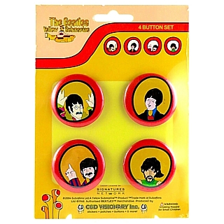 The Beatles - Pinback buttons Yellow Submarine