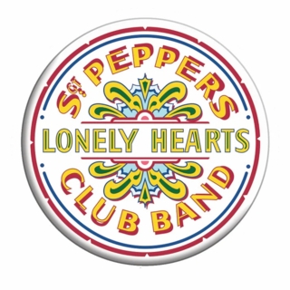 Classic Rock and Roll Collectibles - The Beatles Sgt. Pepper Round Metal Magnet