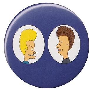MTV's Beavis and Butt-head Collectibles - Profiles Metal Pinback Button