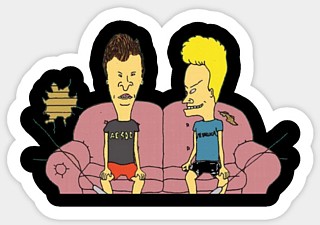 MTV's Beavis and Butt-head Collectibles - Beavis and Butt-head Couch Sticker