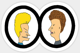 MTV's Beavis and Butt-head Collectibles - Beavis and Butt-Head Profiles Sticker