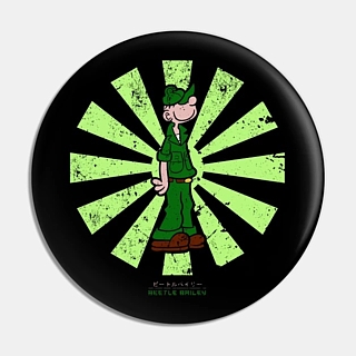 Comic Book Collectibles - Beetle Bailey Japanese Retro Metal Pinback Button