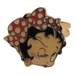 Cartoon and Comic Strip Character Collectibles - Betty Boop Metal Enameled Adjustable Rings