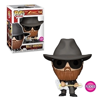 Classic Rock and Roll Collectibles - ZZ Top Billy Gibbons POP! Rocks Vinyl Figure 164 Flocked