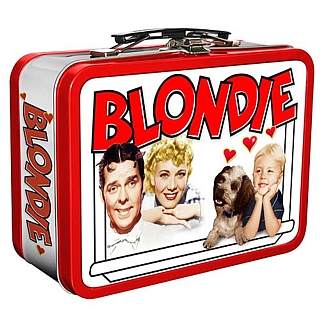 Cartoon and Comic Strip Character Collectibles - Blondie and Dagwood Bumstead Metal Lunch Box Tin with DVD Movies