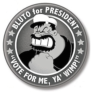Classic Television Character Collectibles - Popeye - Bluto for President Pinback Button