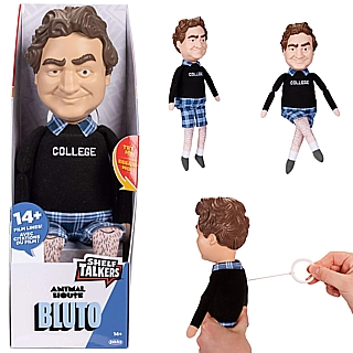 1970's Movie Characters Collectibles - John Belushi as Bluto Blutarsky in Animal House College Sweatshirt Shelf Talkers Pull-String Talking Figure