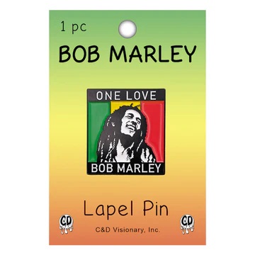 Rock and Roll Collectibles - Bob Marley One Love Enamel Lapel Pin Tie Tack