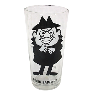 Rocky & Bullwinkle Collectibles - Boris Badenov Pepsi Collectors Series Glass