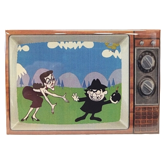 Rocky & Bullwinkle Collectibles - Boris Badenov and Natasha Fatale Metal TV Magnet