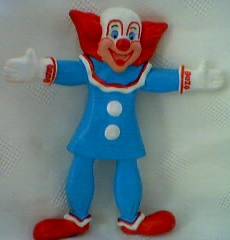 Television Character Collectibles - Bozo The Clown Bendable Rubber Figure