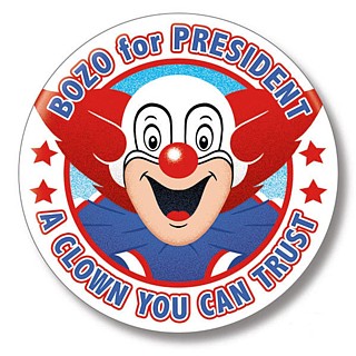 Television Character Collectibles - Bozo The Clown for President Pinback Button