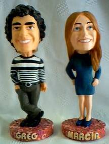 Television from the 1970's Collectibles - Brady Bunch - Marsha and Gregg Brady Bobblehead dolls, nodders