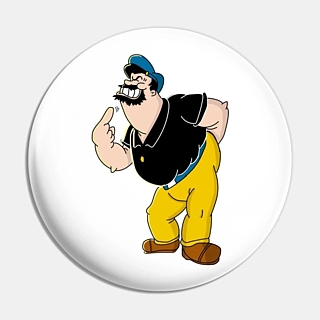 Classic Television Character Collectibles - Popeye - Brutus / Bluto  Pinback Button