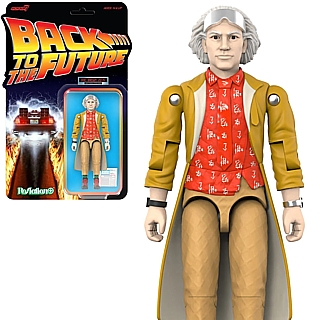 80's Movie Collectibles - Back to the Future Part II Doc Brown 2015 ReAction Figure with Hoverboard