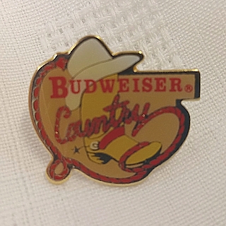Anheuser-Busch Advertising Collectibles - Budweiser Country Metal Enamel Lapel Pinback Pin Tie Tack