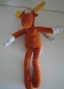 Rocky & Bullwinkle Collectibles - Bullwinkle Plsuh Beanie Zippered Purse Keyring