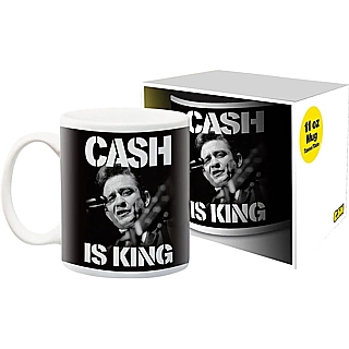 Rock and Roll Collectibles - Johnny Cash Ceramic Mug - Cash is King