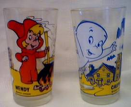 Cartoon Character Collectibles - Casper The Friendly Ghost and Wendy the Witch Pepsi Glasses
