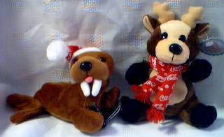 Coca-Cola Collectibles - Coke Walrus and Reindeer beanies