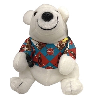 Coca-Cola Collectibles - Coke Polar Bear Argyle Shirt Bean Bag Plush