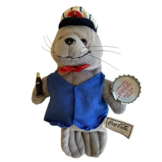 Coca-Cola Collectibles - Coke Seal Bean Bag Plush in Delivery Outfit