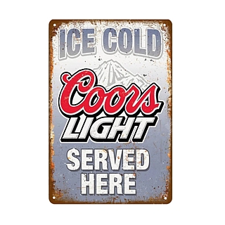 Coors Light Advertising Collectibles - Coors Light Metal Bar Sign