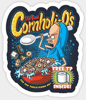 MTV's Beavis and Butt-head Collectibles - Cornholi-O's Cereal Sticker