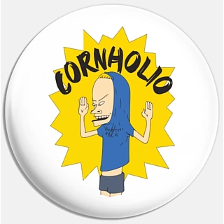 MTV's Beavis and Butthead Collectibles - Cornholio Logo Metal Pinback Button