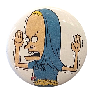 MTV's Beavis and Butthead Collectibles - Beavis Cornholio pinback button