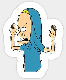 MTV's Beavis and Butthead Collectibles - Beavis as Cornholio Vinyl Sticker