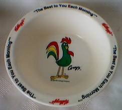 Kellogg's Collectibles - Kellogg's Corny the Rooster Plastic Cereal Bowl