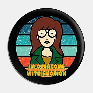 MTV 1990's Cartoon Character Collectibles - Daria I'm Overcome With Emotion Metal Pinback Button