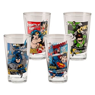 DC Comics Justice League Collectible Character Pint Glasses
