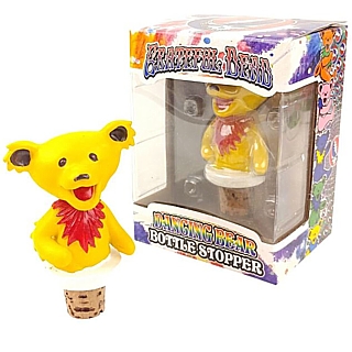 Grateful Dead Collectibles - Dancing Bear Bobblehead Bottle Stopper YELLOW