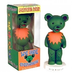 Greatful Dead Collectibles - GREEN Dancing Bear Bobblehead Doll Wacky Wobbler Nodder