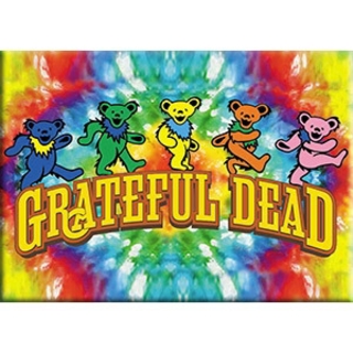 Rock and Roll Collectibles - Grateful Dead Dancing Bears Tie Dye Magnet
