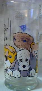 Movie Characters Collectibles - E.T. The Extra Terrestrial, ET, Phone Home, Pizza Hut Glass