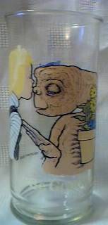 Movie Characters Collectibles - E.T. The Extra Terrestrial, ET, Phone Home, Pizza Hut Glass
