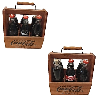 Coca-Cola Collectibles - The Evolution of the Coca-Cola Contour Bottle Collectible Mini Bottle Set in Wooden Crate