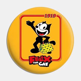 Cartoon Collectibles - Felix the Cat Metal Pinback Button