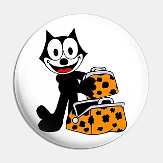 Cartoon Collectibles - Felix the Cat and His Magic Bag of Tricks Pinback Badge Button