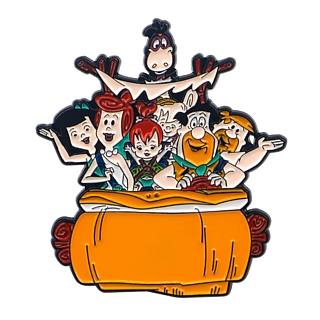 Flintstones Collectibles - Flintstones and Rubbles in Car Metal Enamel Lapel Pin or Tie Tack