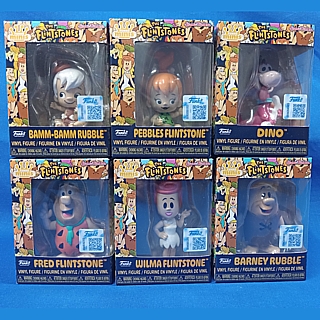 Television Character Collectibles - Hanna Barbera's The Flintstones Set of 6 Funko Minis Fred, Flintstone, Wilma Flintstone, Barney Rubble, Pebbles Flintstone, Bamm-Bamm Rubble and Dino Vinyl Figures