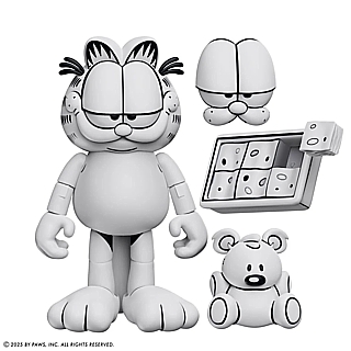 Garfield Collectibles - Garfield Black and White Comic Strip Boss Fight Action Figure - 2000 piece Limited Edition Entertainment Earth Exclusive