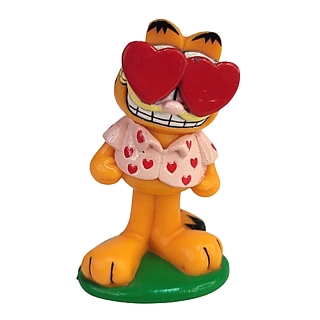 Garfield Collectibles - Garfield Valentines HEart Glasses PVC Figure